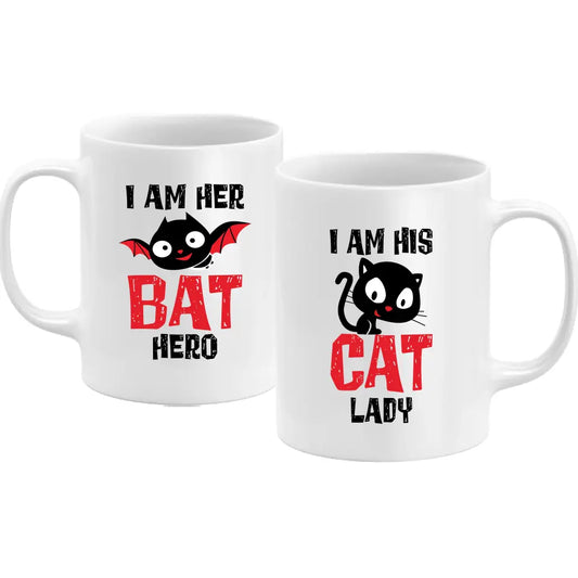 Bat Hero Cat Lady páros bögre - [paroscuccok.hu]