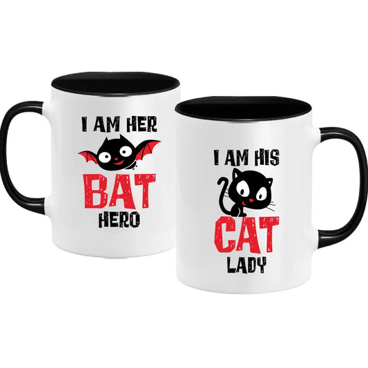 Bat Hero Cat Lady páros bögre - [paroscuccok.hu]