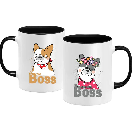 Boss - Real Boss (Frenchie) Páros bögre - [paroscuccok.hu]