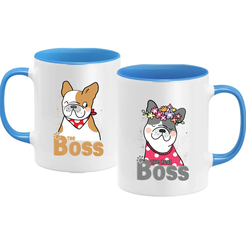 Boss - Real Boss (Frenchie) Páros bögre - [paroscuccok.hu]