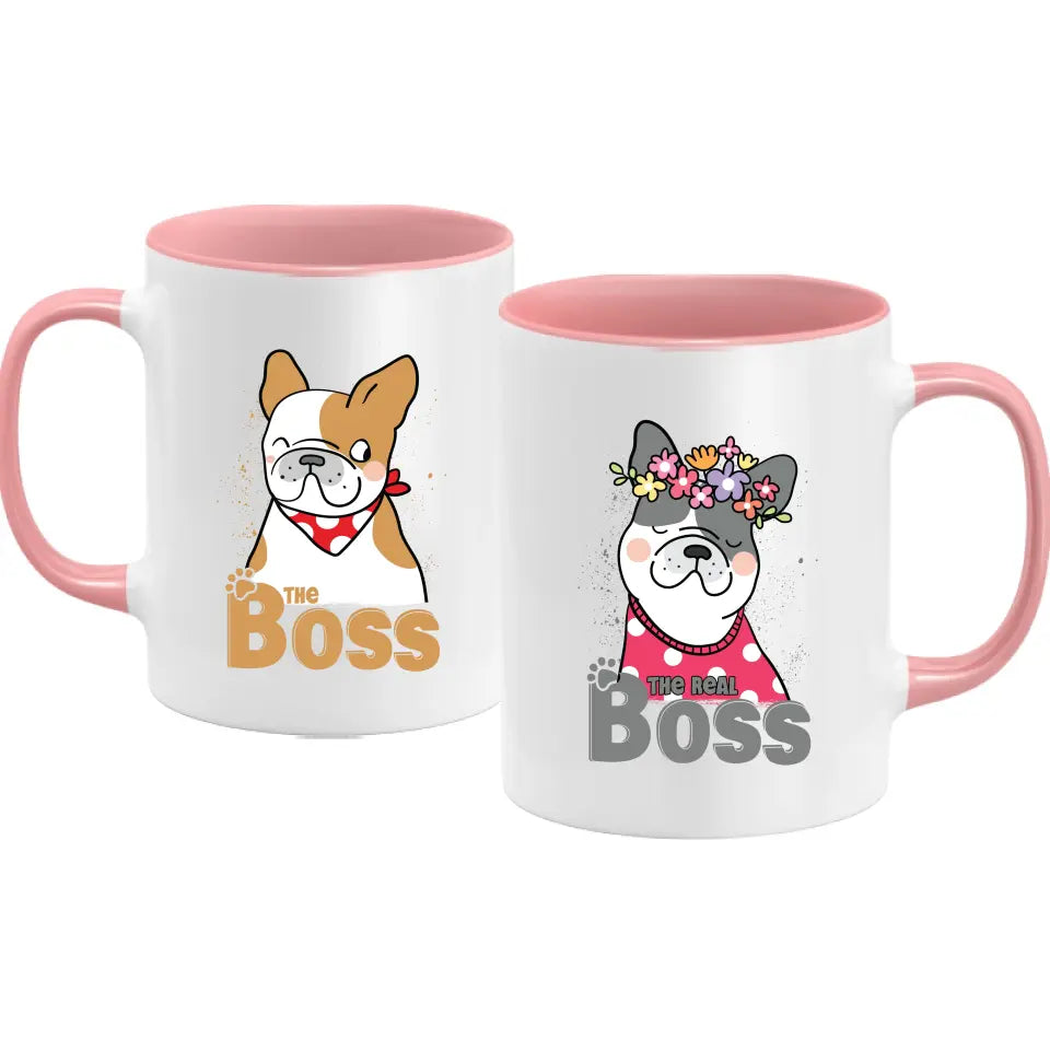 Boss - Real Boss (Frenchie) Páros bögre - [paroscuccok.hu]