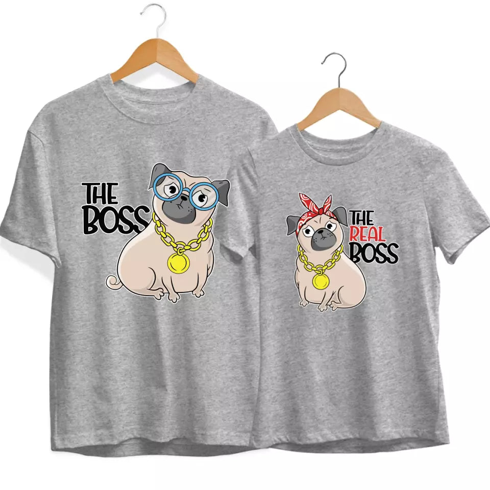 Boss - Real Boss (Mopsz) Páros Póló - [paroscuccok.hu]