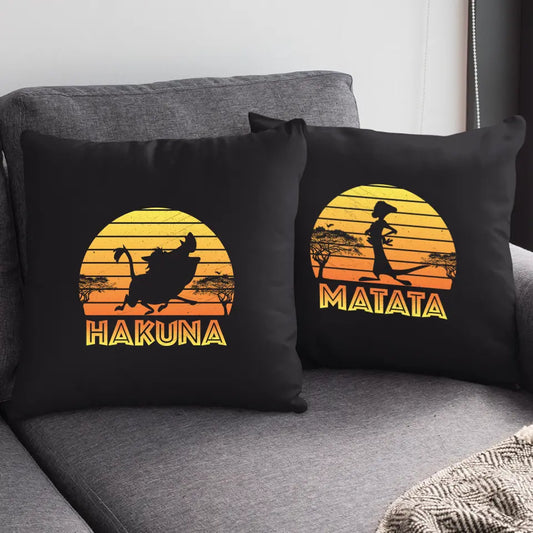 Hakuna Matata (orange) Páros Párna - [paroscuccok.hu]