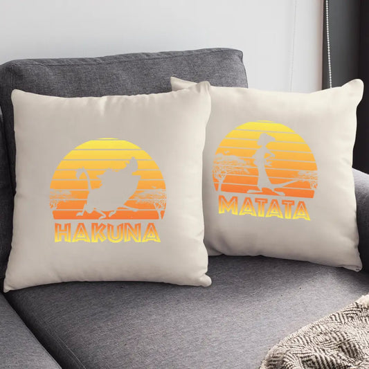 Hakuna Matata (orange) Páros Párna - [paroscuccok.hu]