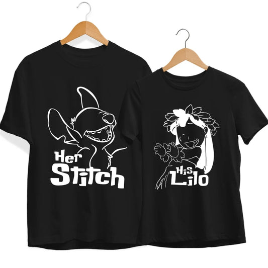 His Lilo Her Stitch Páros Póló - [paroscuccok.hu]