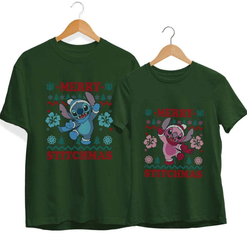 Merry Stitchmas Páros Póló - [paroscuccok.hu]