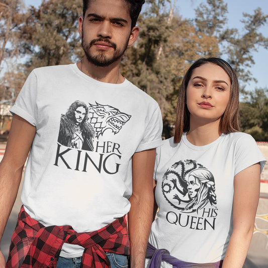 GOT King Queen Páros Póló - [paroscuccok.hu]