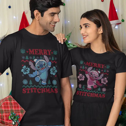 Merry Stitchmas Páros Póló - [paroscuccok.hu]